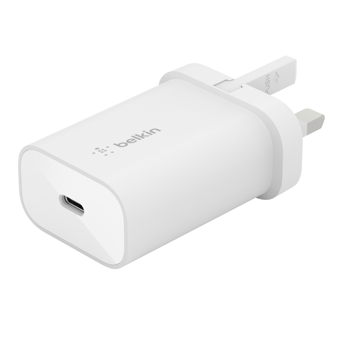 USB-C PD 3.0 PPS Wall Charger 25W + USB-C Cable, White, hi-res